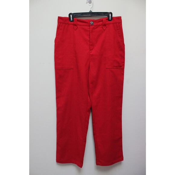 Fashion Brand Company Cutout Red Smiley Face Slacks Trousers Size XL - Picture 2 of 4